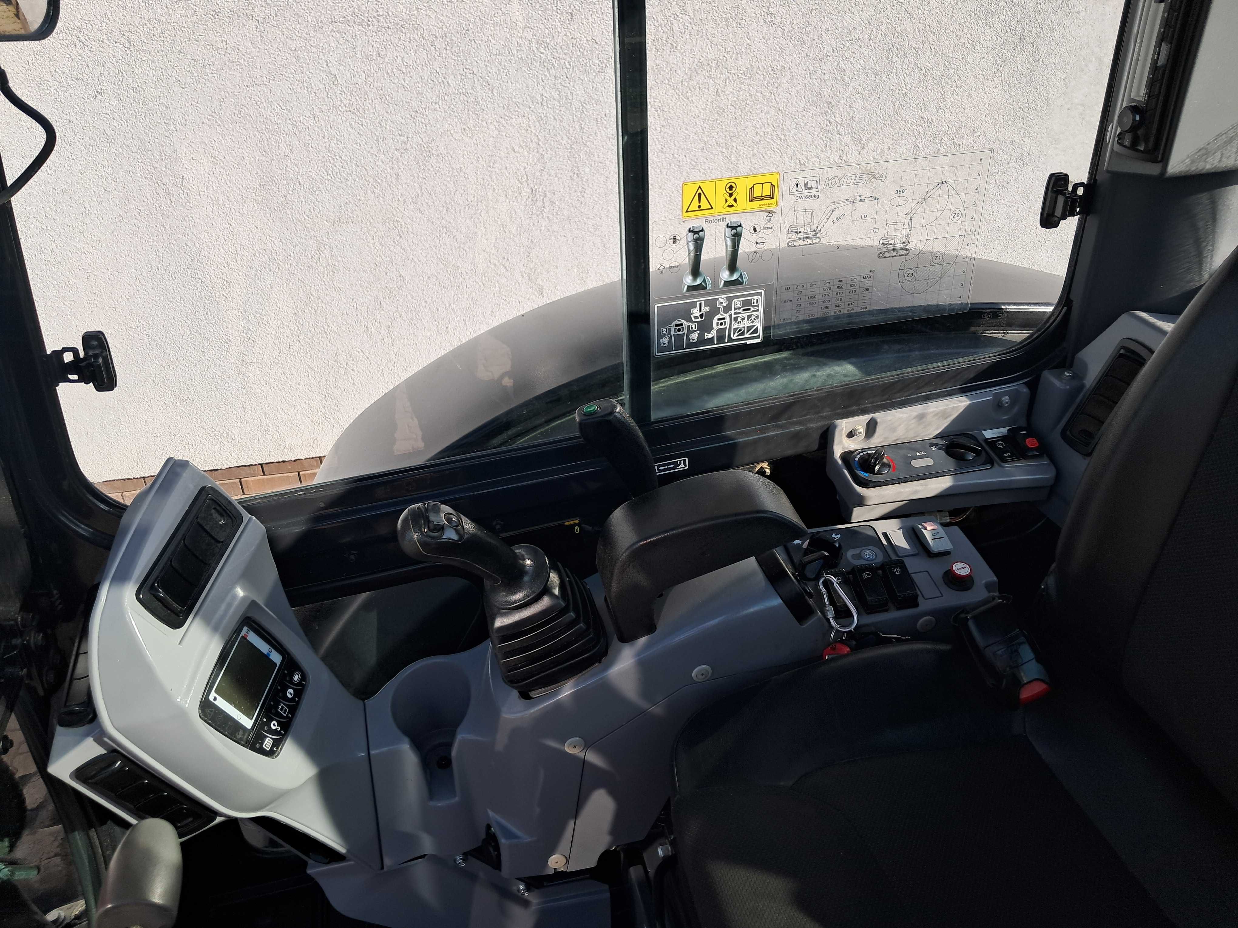 KUBOTA KX057 -4 Rototilt ENGCON 1748h 2019r Oryginał Koparka 5,5t