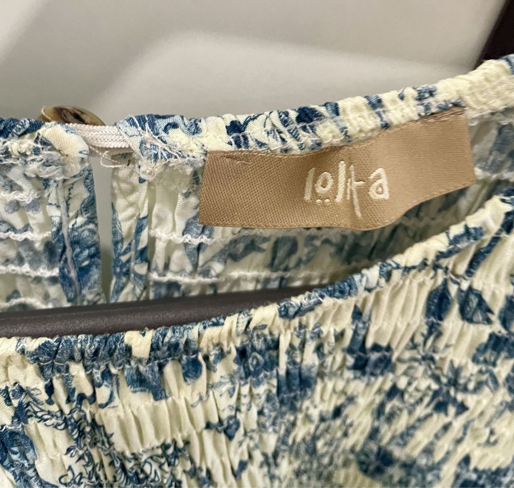 Vestido Lolita azul e branco