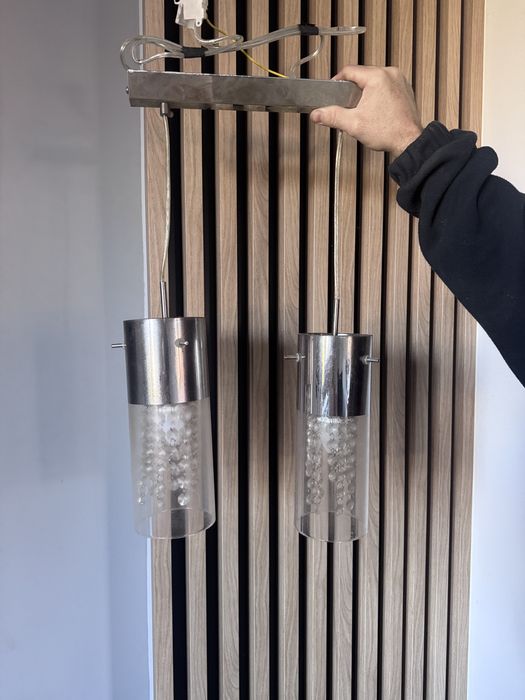 Żyrandol wiszący 2 klosze