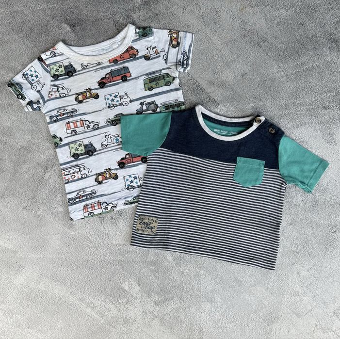 Zestaw bluzeczek t-shirt dla chłopca rozm 74 NEXT Early Days
