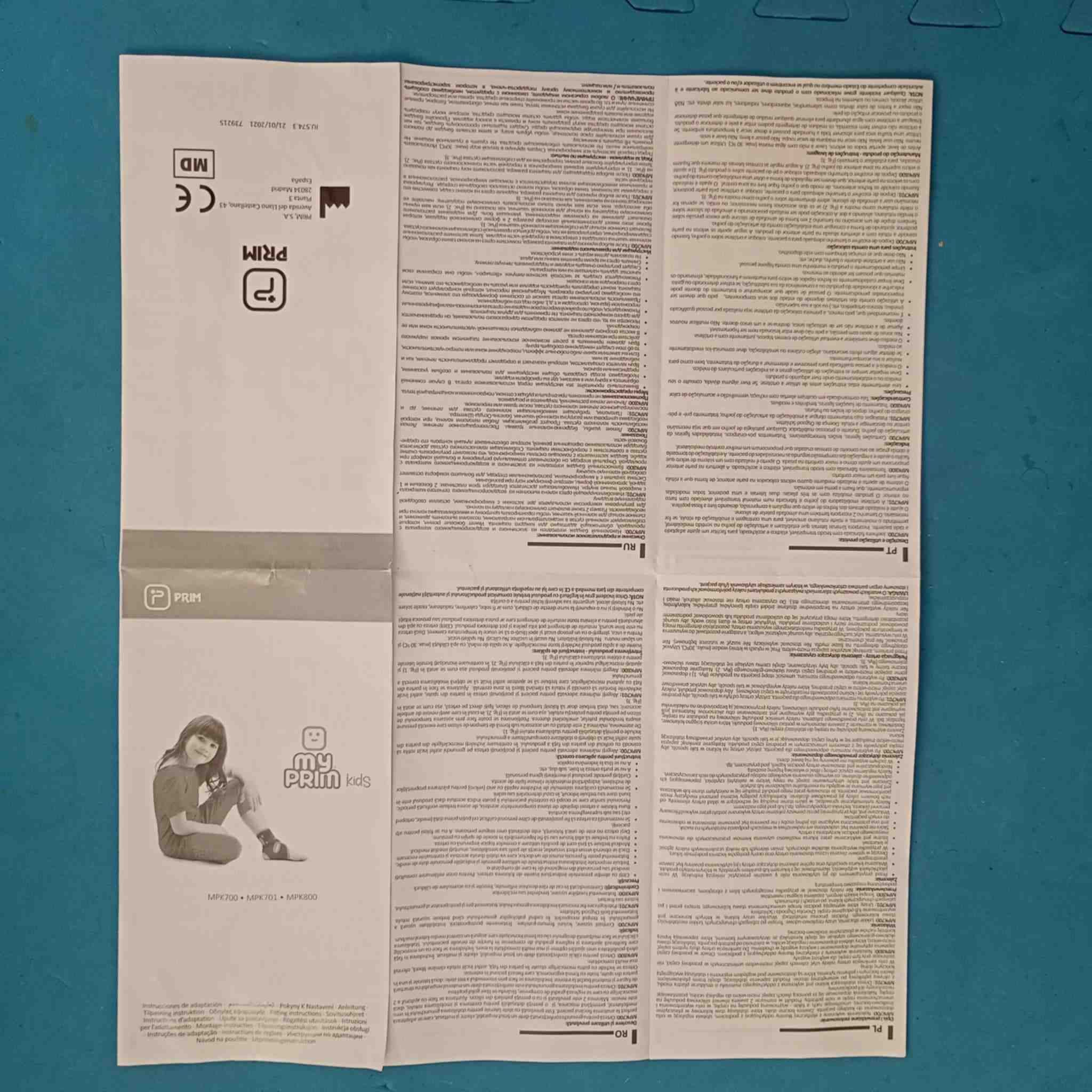 Imobilizador de joelho MyPrim MPK701 Criança Tamanho 1