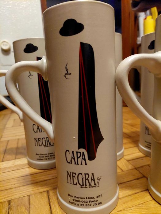 5 Canecas 0,5L Capa Negra
