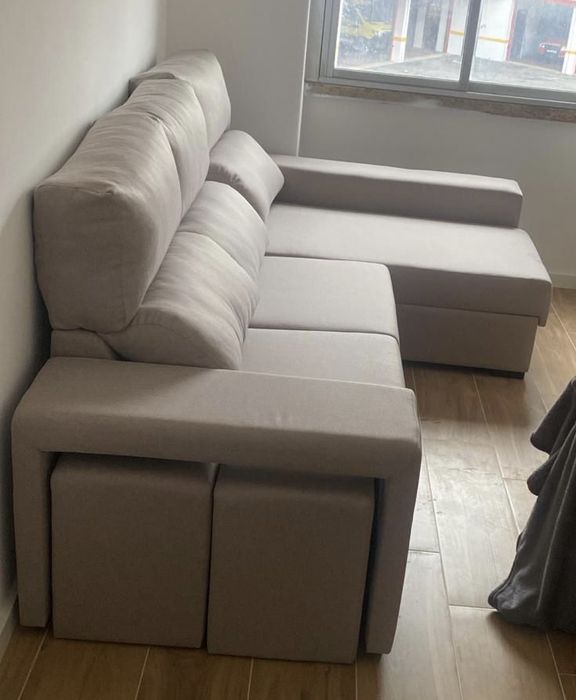 Sofá chaise longue Bege