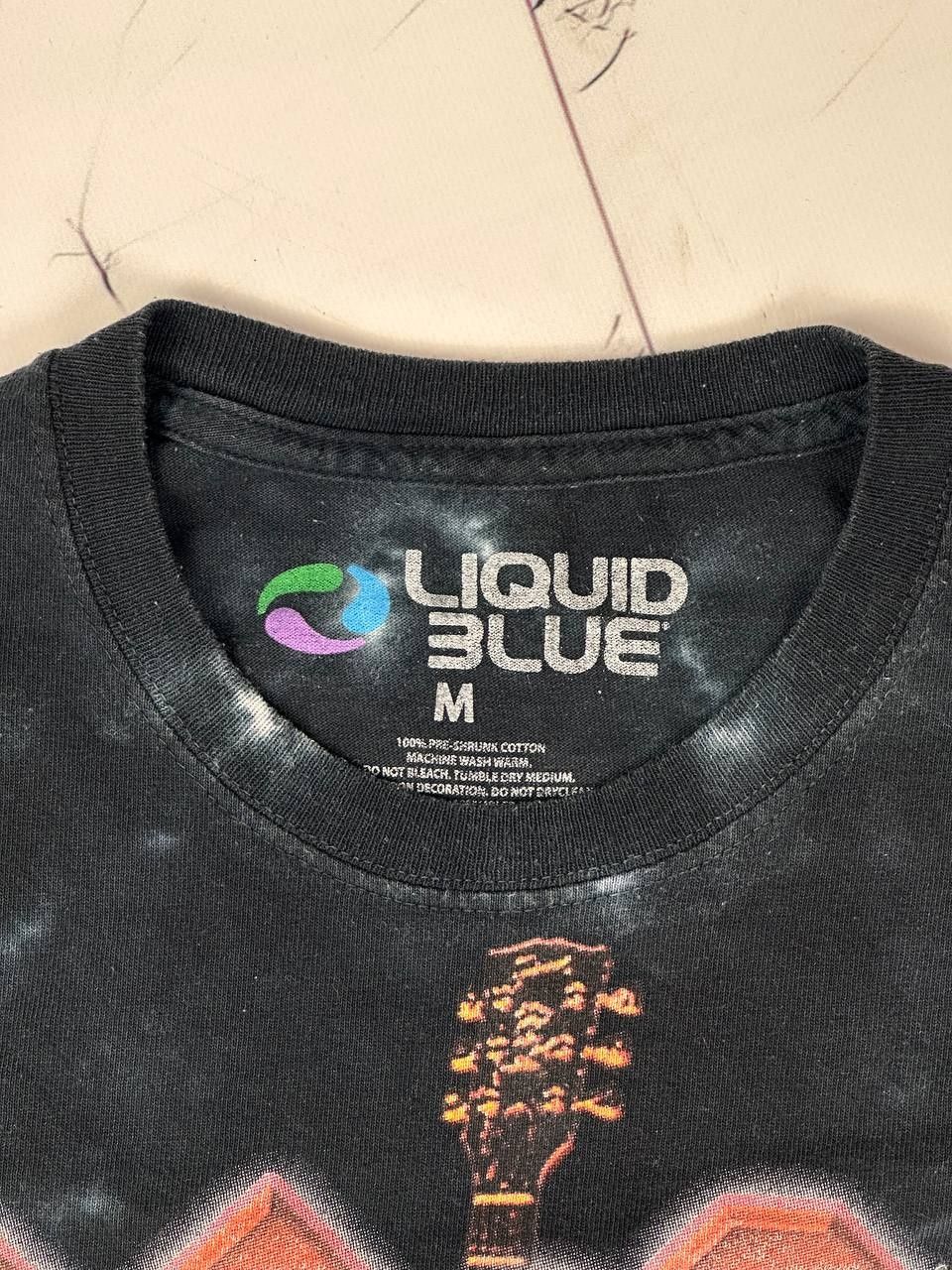 Футболка AC/DC Liquid Blue tie-dye мерч рок