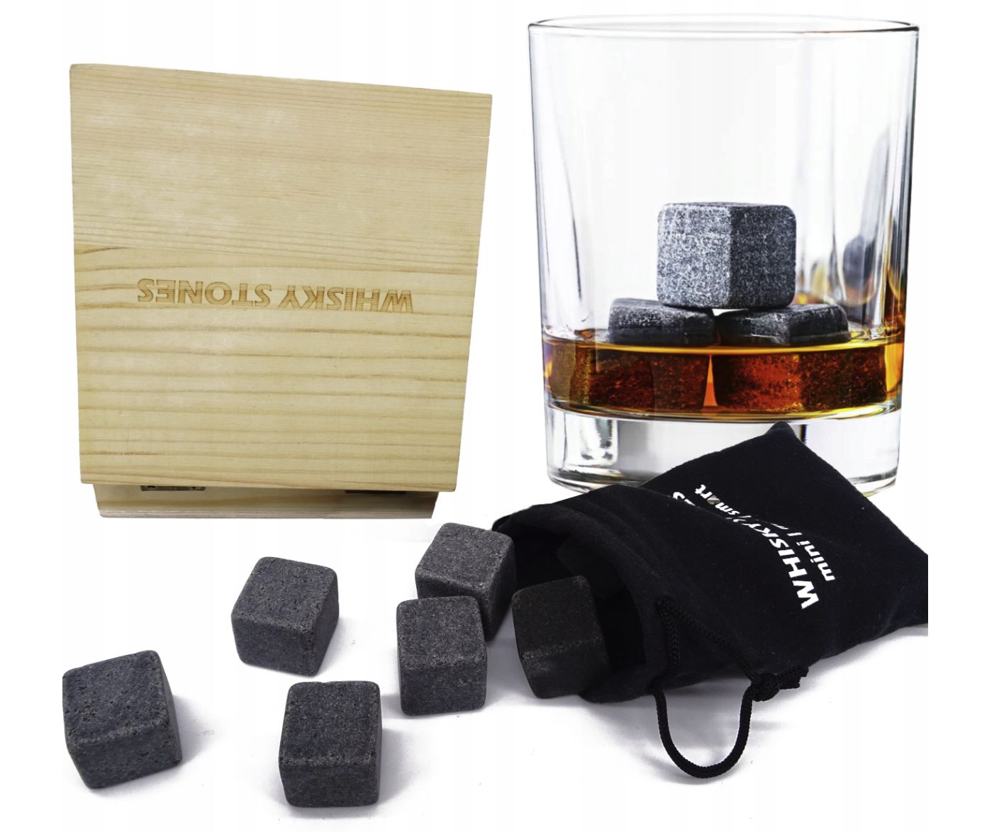 Kamienie Lodowe Kostki Do Whisky Stones Whiskey 12Szt