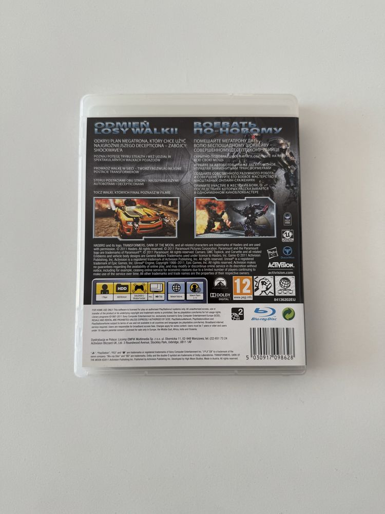 Transformers Dark of the Moon ps3 playstation 3