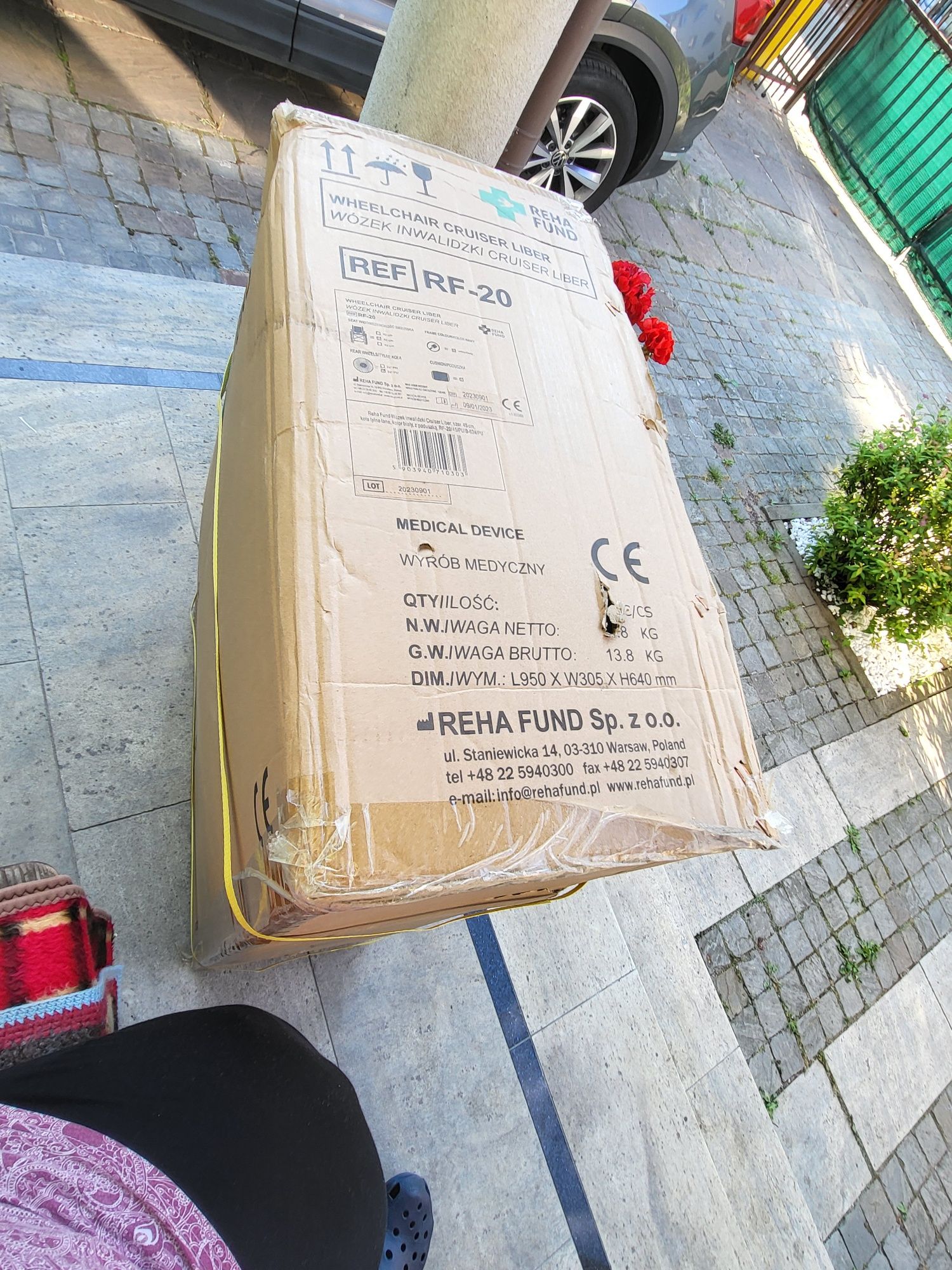 Wózek inwalidzki szer 45 cm