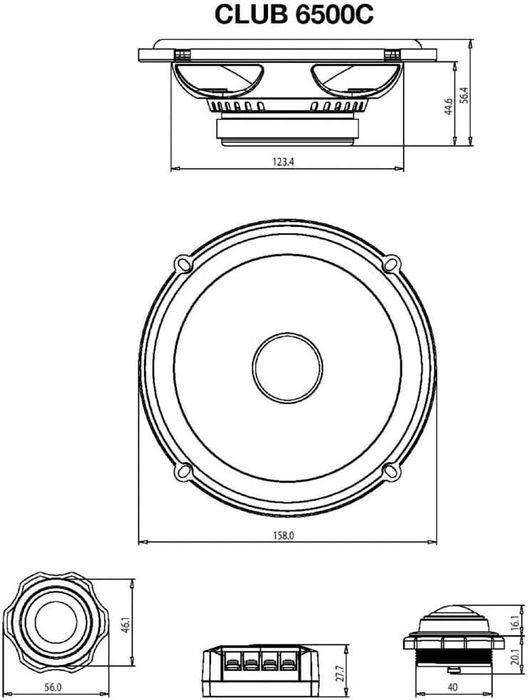 Автомобільна компонентна акустика / Динаміки JBL Club 6500C (16.5 см)