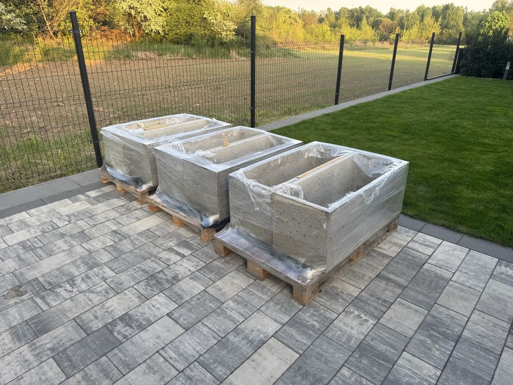 Donica Betonowa 100x40x40 cm Producent Zbrojona, Impregnowana.