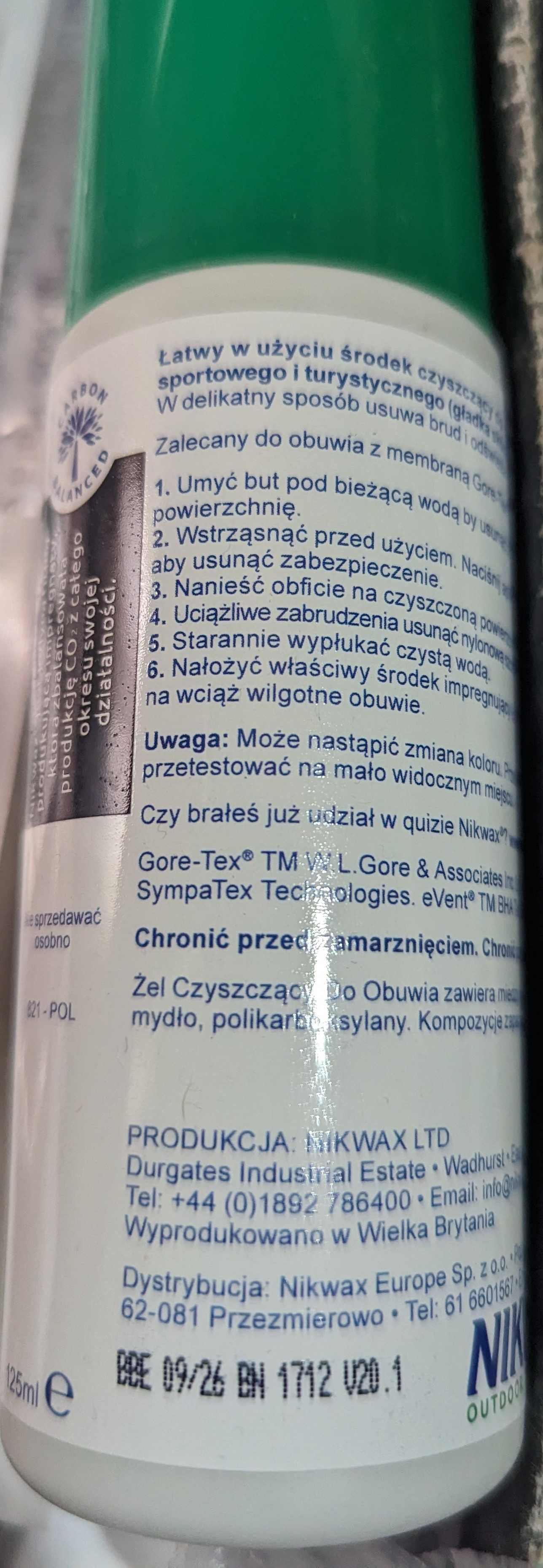 Zel czyszczacy do obuwia nikwax