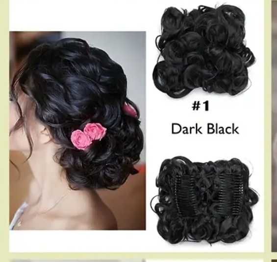 накладна заколка з кучерями, штучне волосся