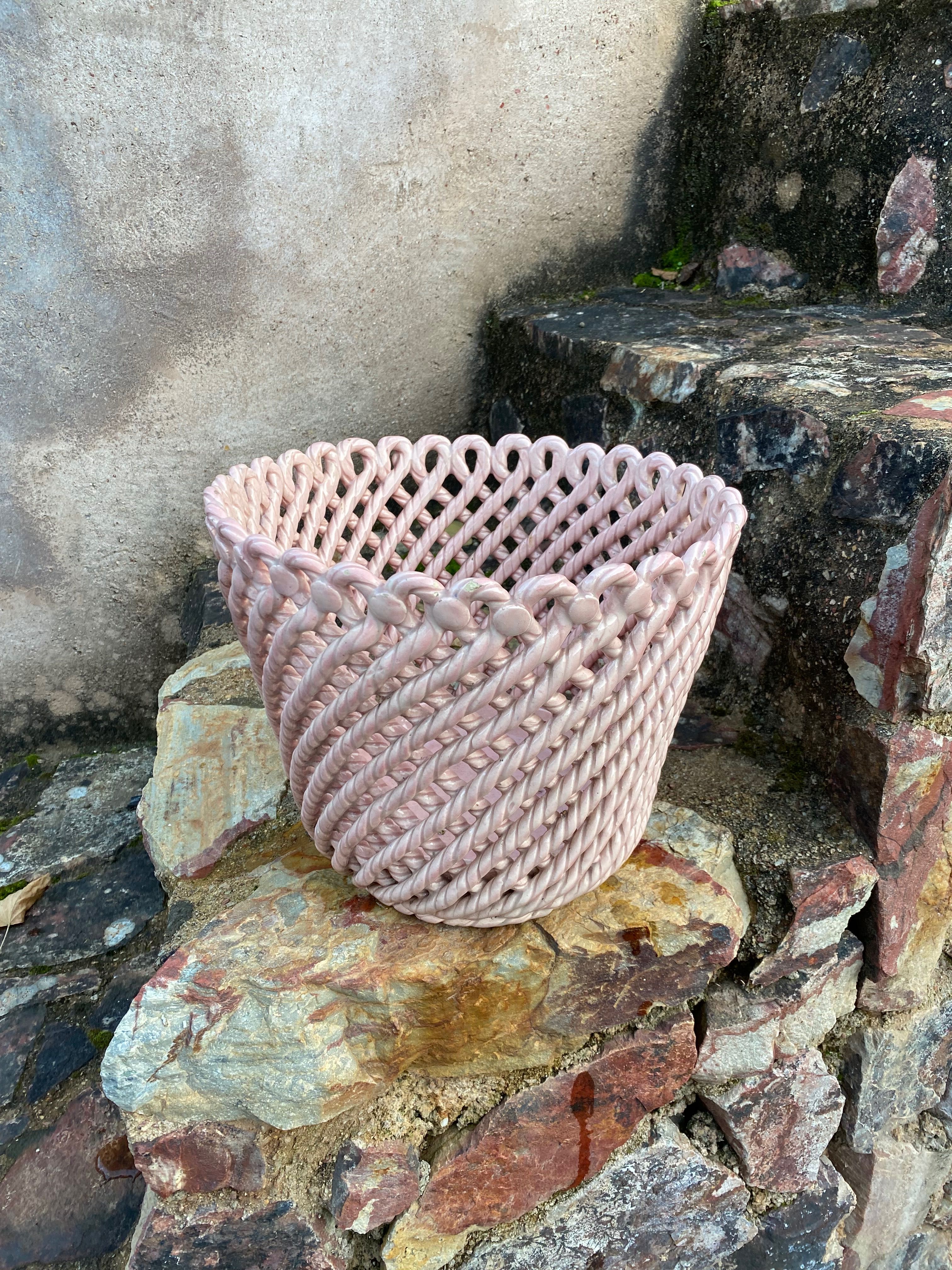 Cachepot Vaso Caldas da Rainha Séc XIX 34 cm