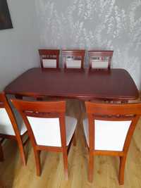 Stół z 6 krzesłami,szafka rtv