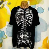 Бавовняна футболка F&F з принтом скелет в стилі off-white x-ray
