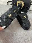 Chanel buty klapki mokasyny pikowane kiszonka