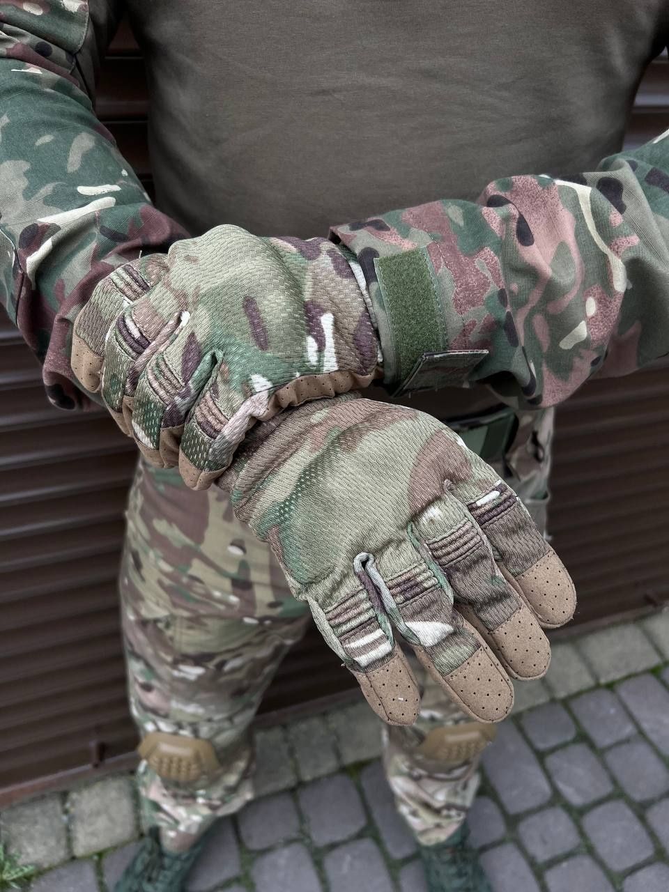 Повнопалі тактичні рукавиці мультикам М L XL