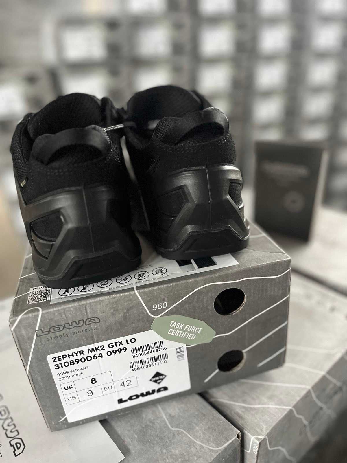 LOWA Тактичні черевики кросівки ZEPHYR GTX® LO MK2 BLACK ОРИГІНАЛ
