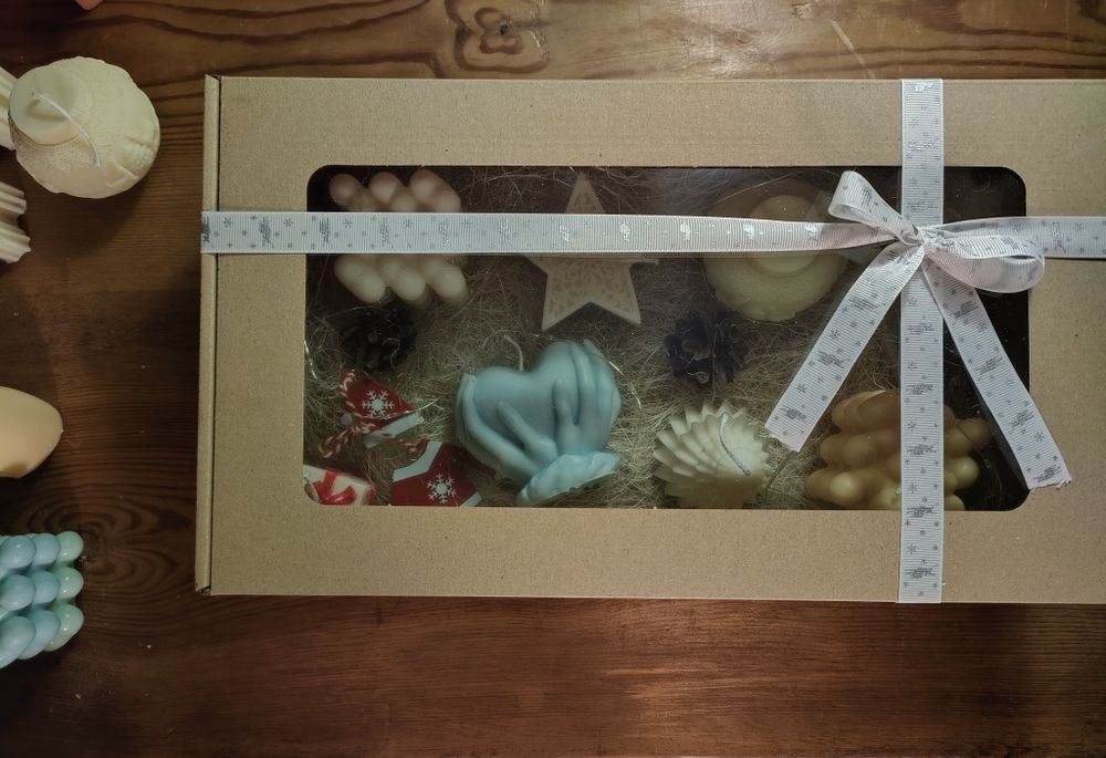 Zestaw świec ozdobnych + gratis