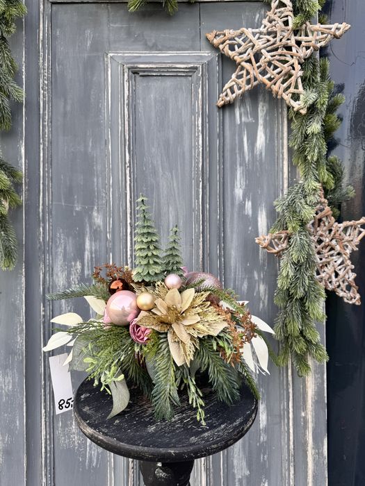 Zimowy stroik z choinkami