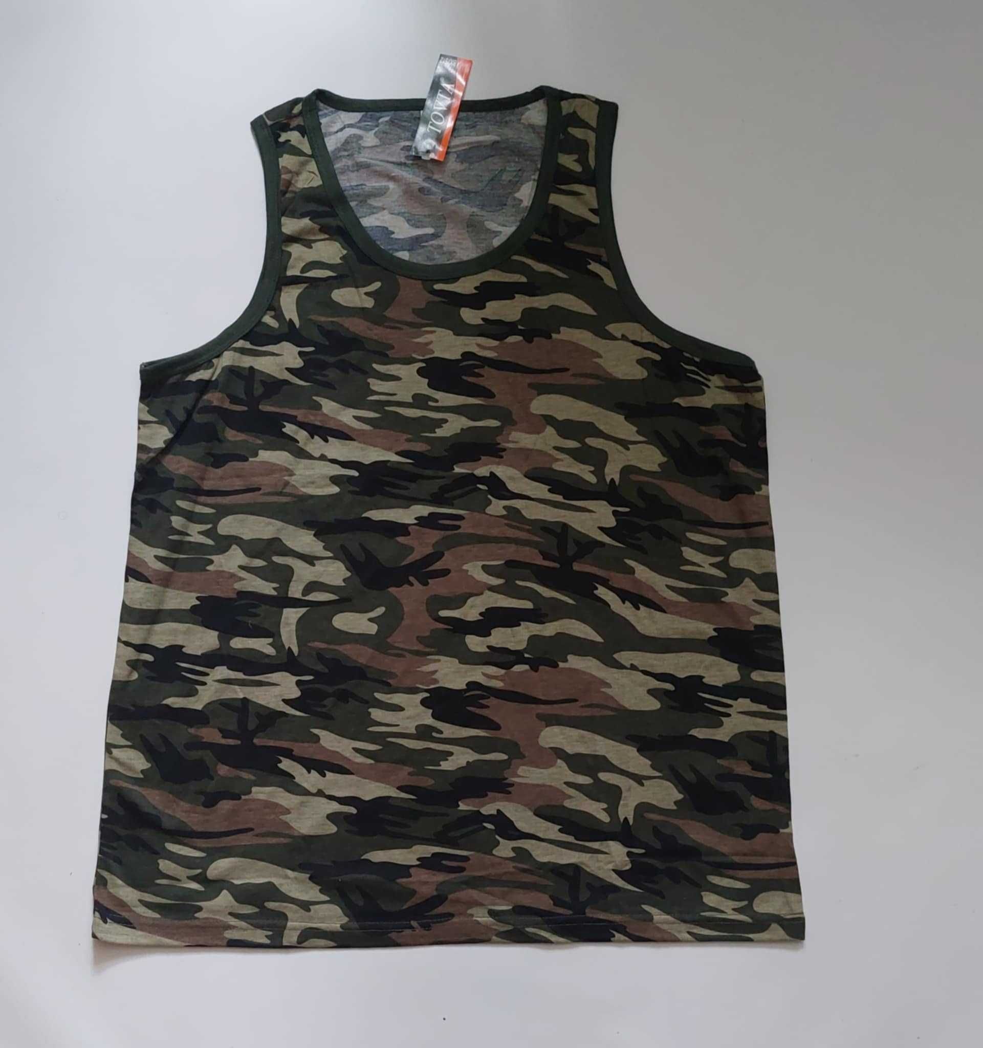 Bezrękawnik męski moro Koszulka bokserka bez rękawa Tovta r XL -114 cm