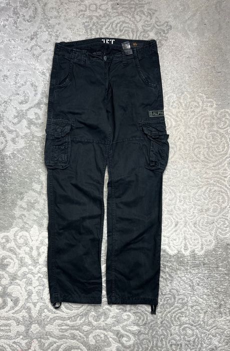 Cargo Spodnie Alpha Industries Logo Black