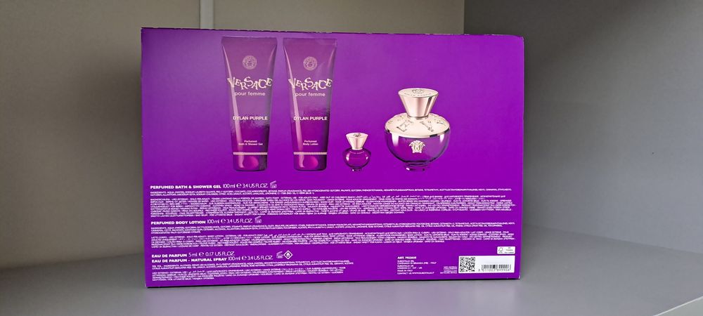 Versace Dylan Purple 100 ml edp. Zestaw duży. 100% ORYGINAŁ