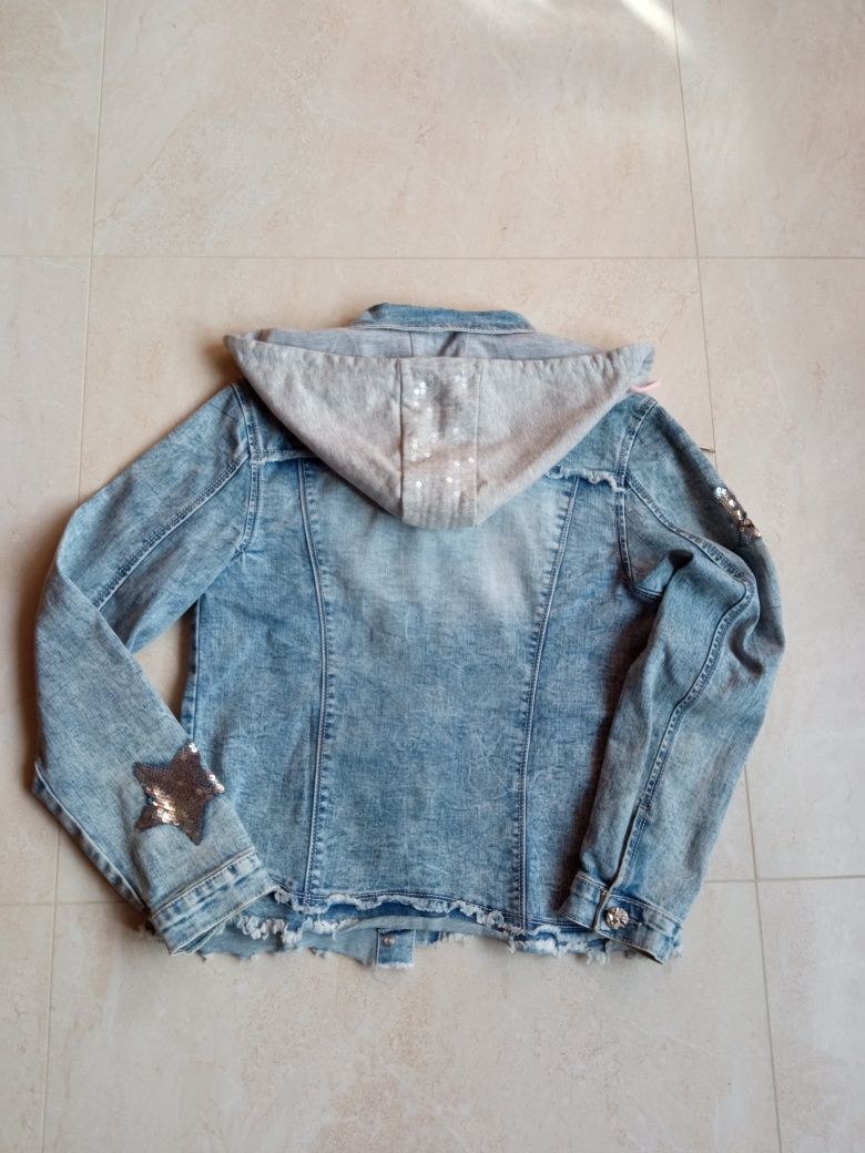 Bluza jeans 164 kurtka młodzieżowa dziewczynka wiosna lato BDB