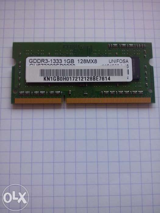 Pamięć do laptopa ELPIDA GDDR3-1333 1GB