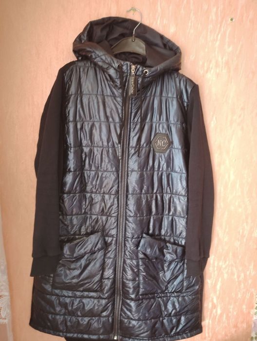 Куртка на флисе трикотажная спереди плащевка Турция L-XL
