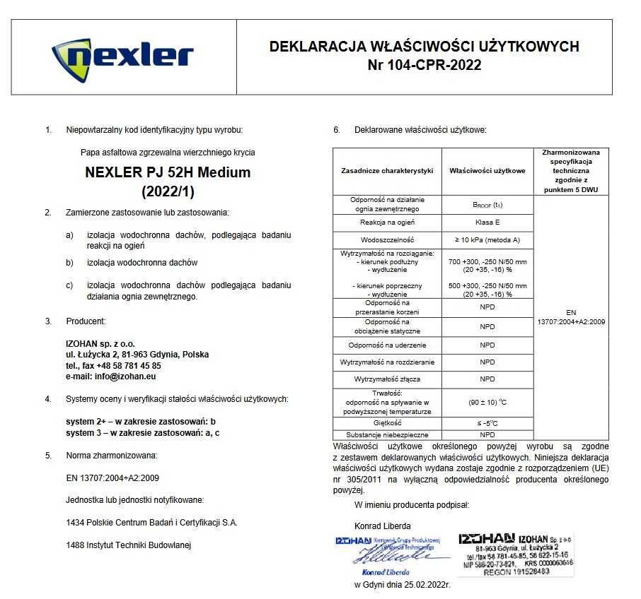 Papa termozgrzewalna NEXLER PJ52H 5,2mm -5C