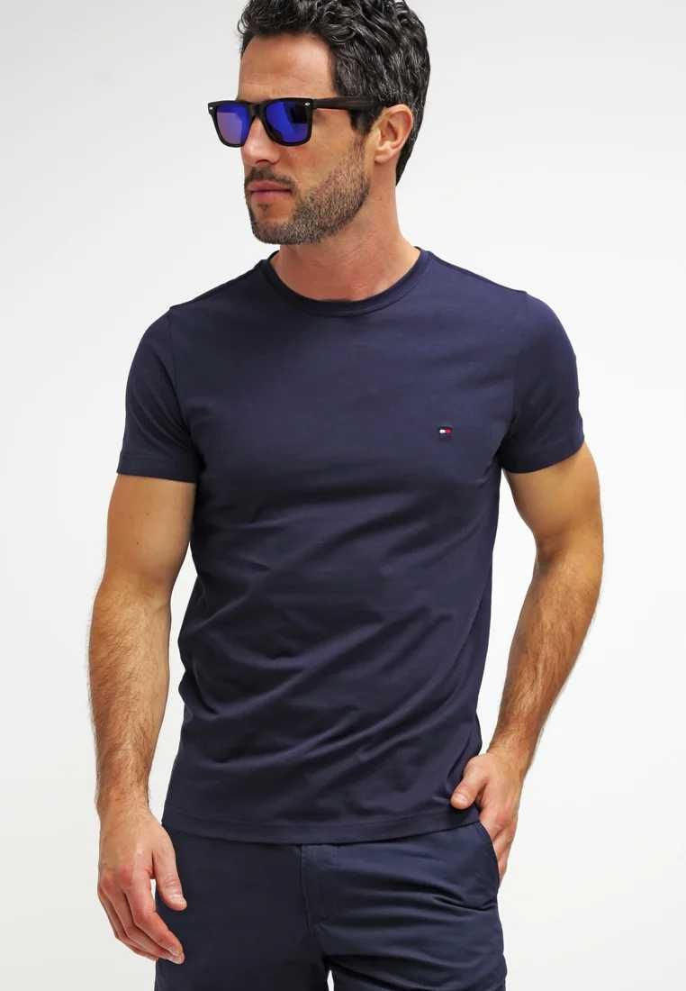Oryginalny Tommy Hilfiger granatowy T-shirt koszulka OKAZJA !!!