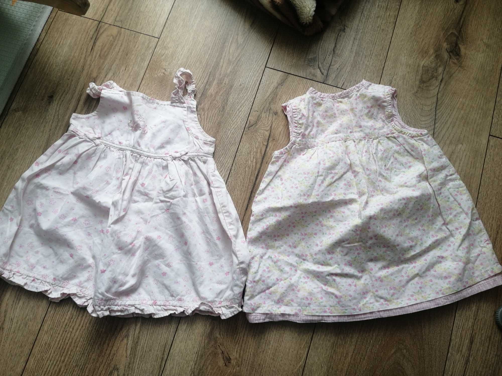 2 sukienki niemowlęce różowe-r. 68