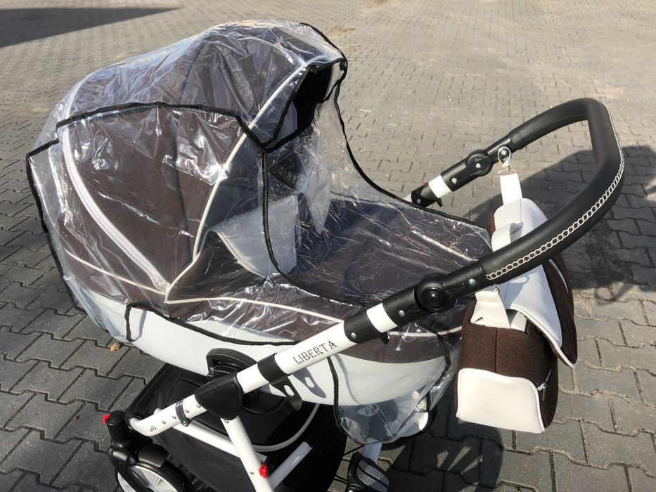 Folia przeciwdeszczowa, uniwersalna do wózka dziecięcego Nowa.