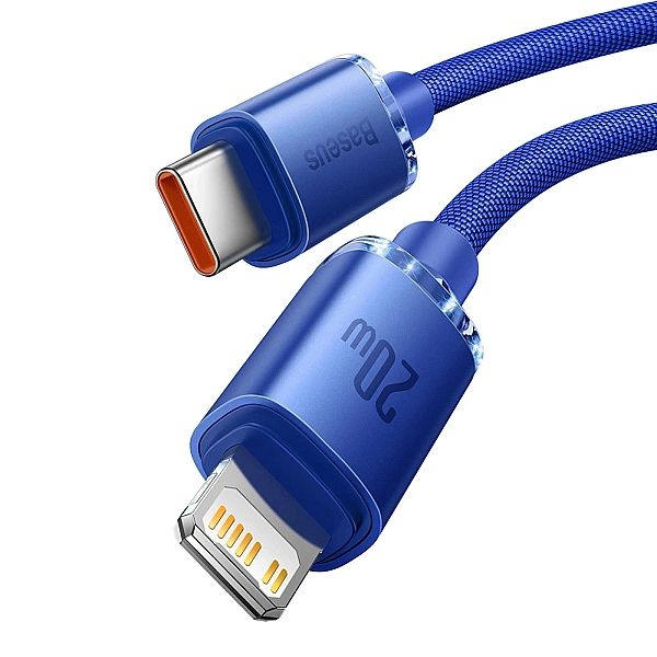 Kabel Baseus CAJY Lightning - USB-C PD 20W 480Mb/s 1,2m - niebieski