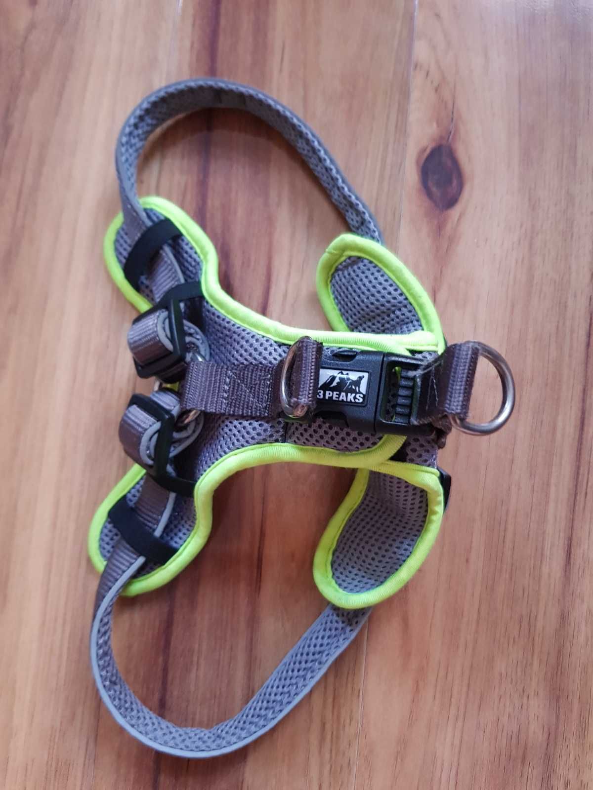 Lekkie szelki step in dla psa 3 Peaks S szare odblaskowe dla pieska