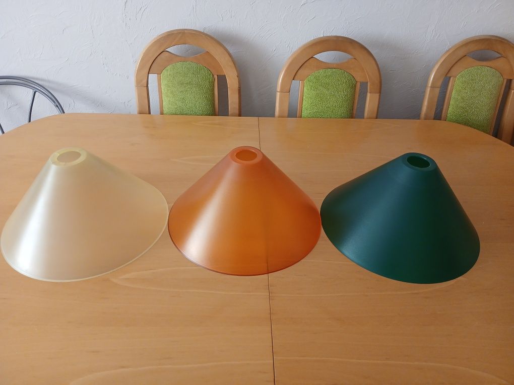 Lampa sufitowa, zielona, żółta, pomarańczowa