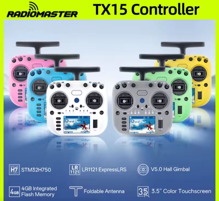 Radiomaster TX15 ELRS yellow rink grey blue