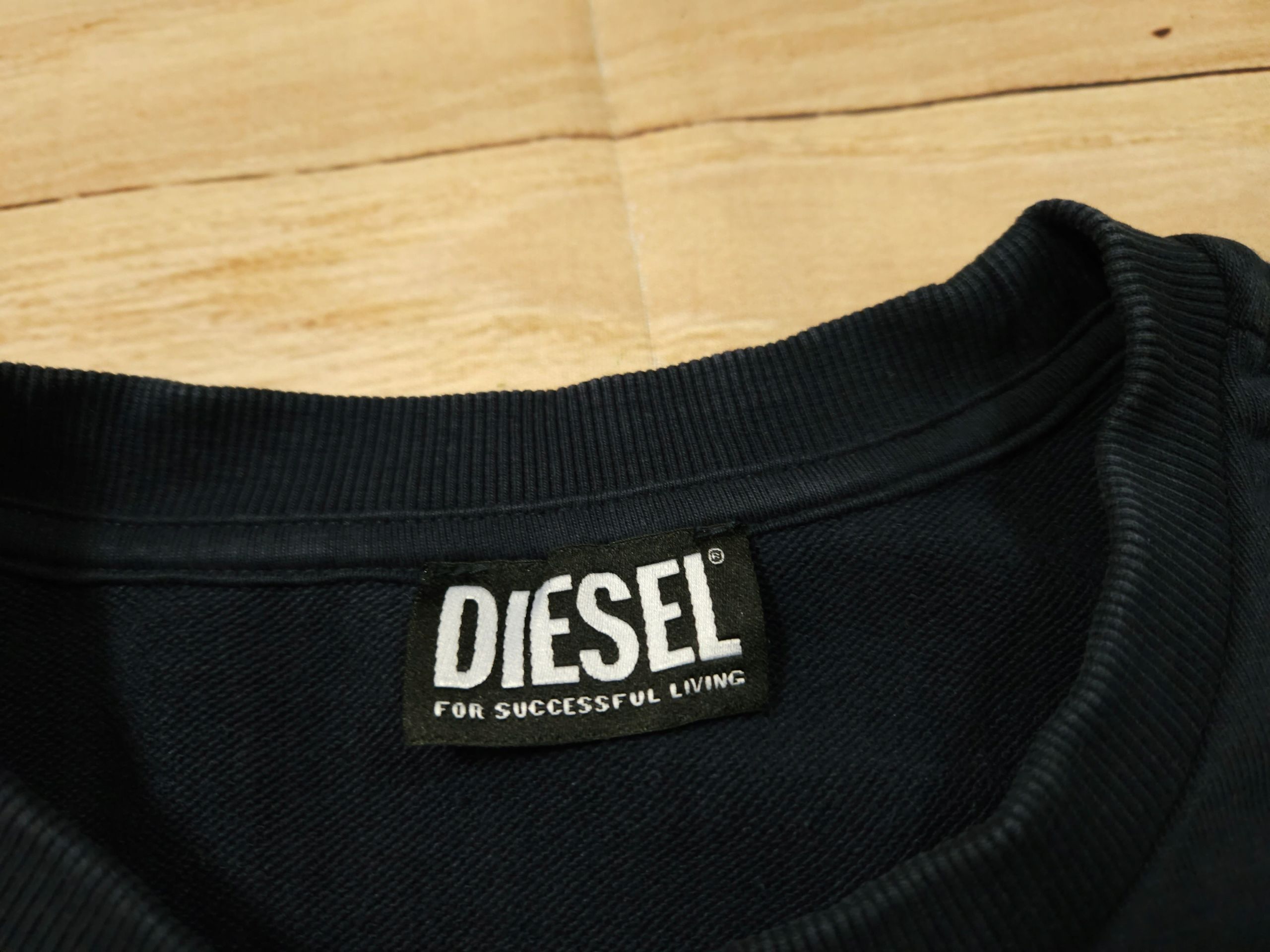 DIESEL Bluza Męska Crew Neck Logowana r. L