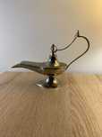 lampa oliwna, lampa Alladyna,  matalowa, połowa XX w, stan bd, Vintage