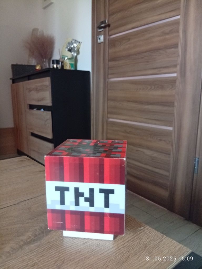 Lampka nocna Minecraft dźwięk kostka tnt