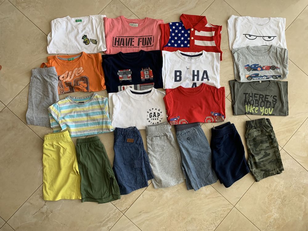 Футболки шорти zara gap benetton adidas 4-5р все