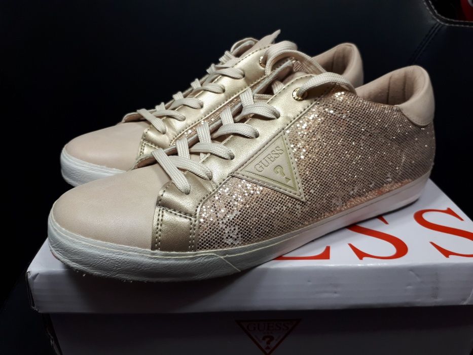 Sneakersy Guess Szampańskie brokat trampki 41 markowe buty