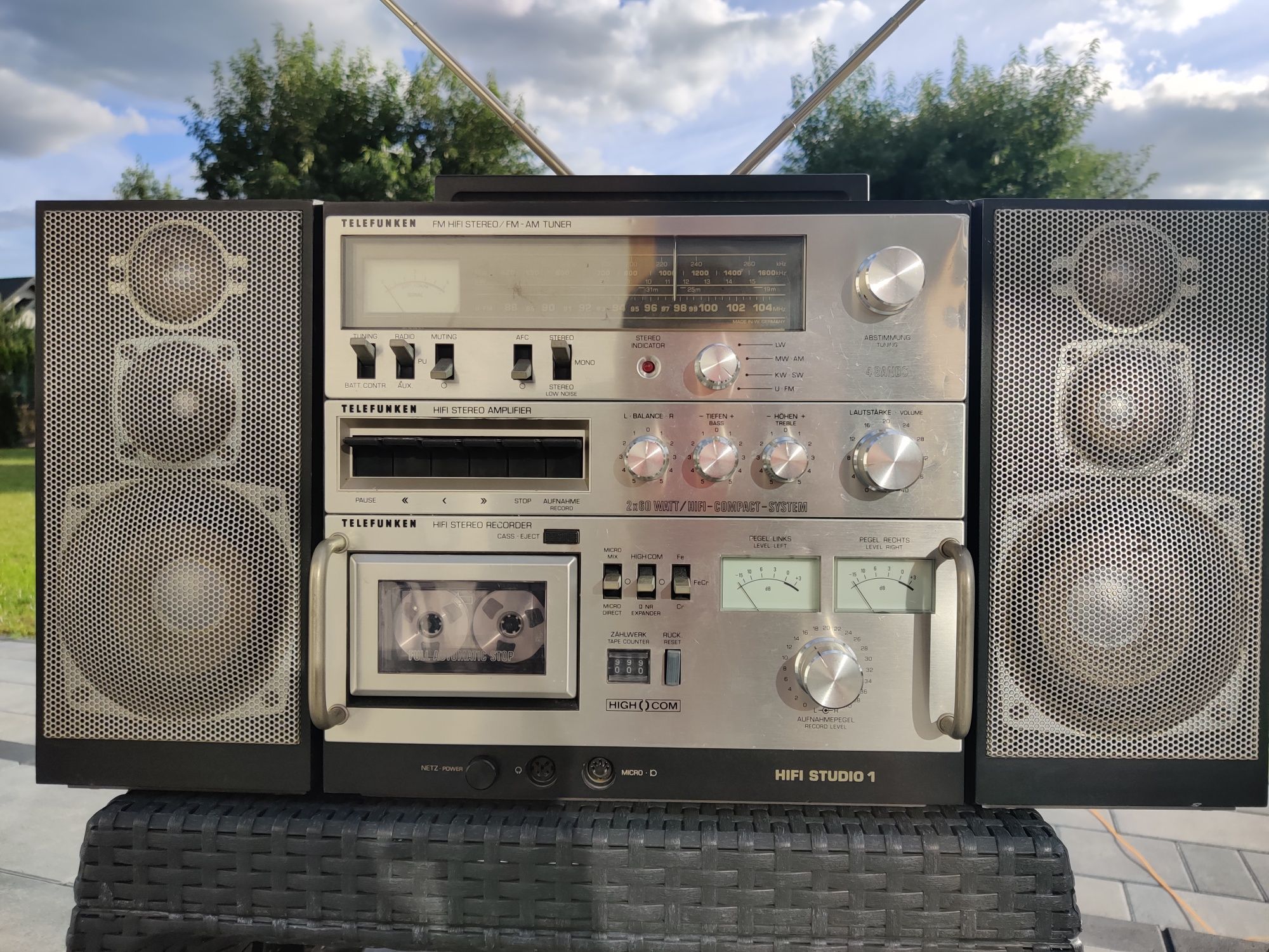 Telefunken studio 1 boombox radiomagn Zamianaetofon