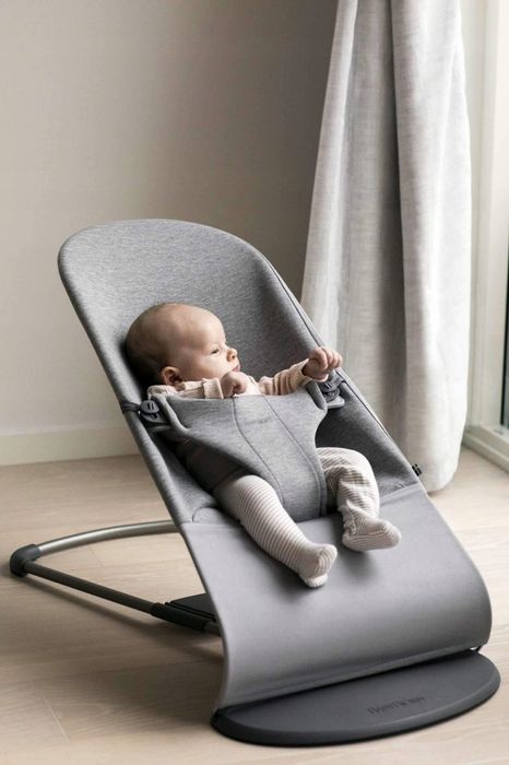 BabyBjorn - Leżaczek Bliss 3d Jersey - jasny szary