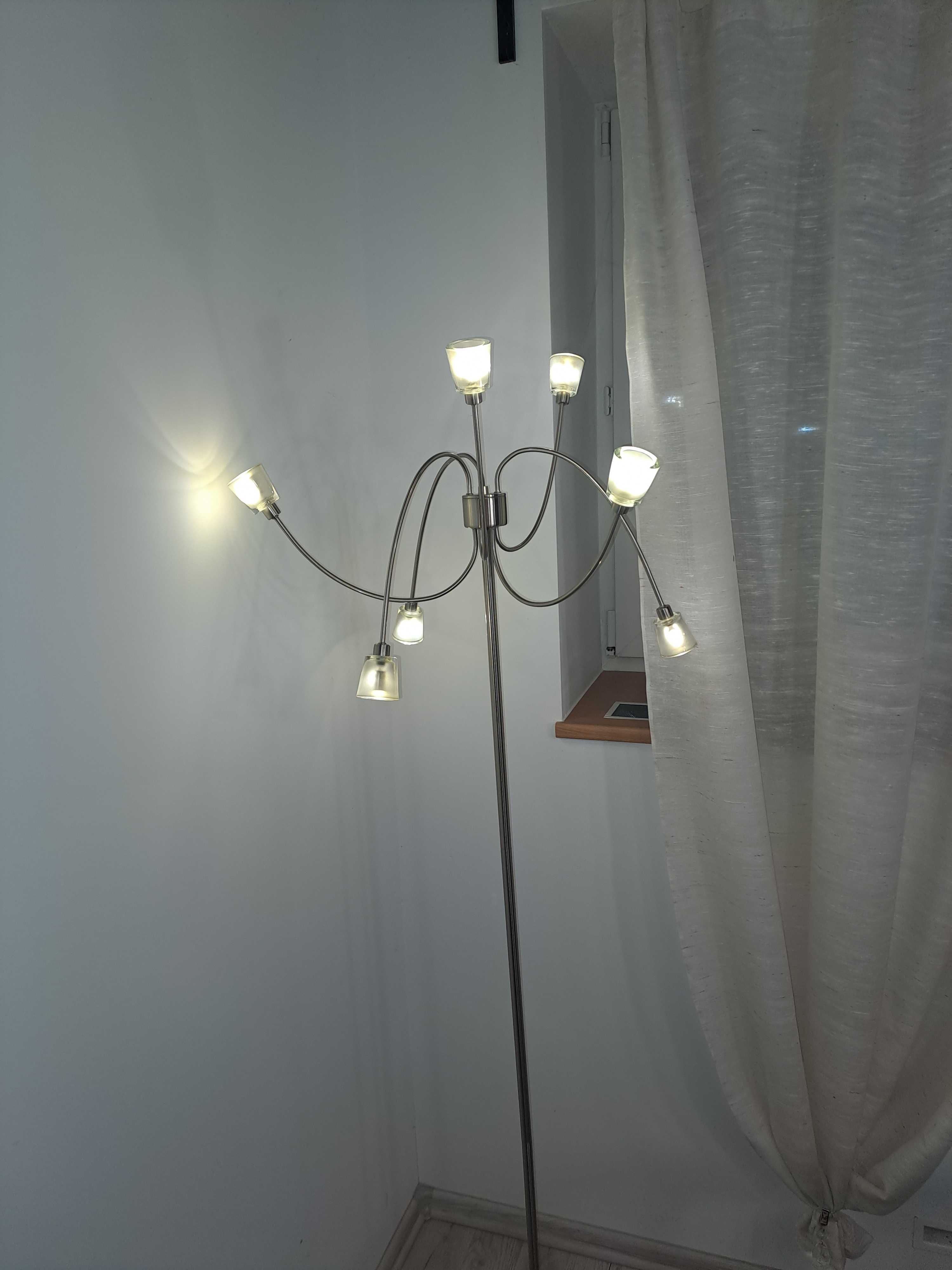 Lampa podłogowa ikea krissbo niklowana