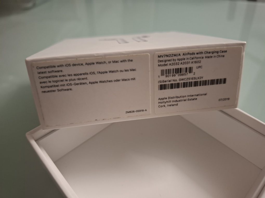Caixa Airpods Apple 2019