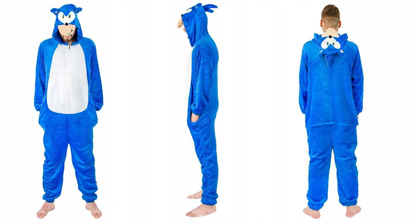 KOSTIUM  KIGURUMI Przebranie Strój Kostium  Dres  SONIC XL