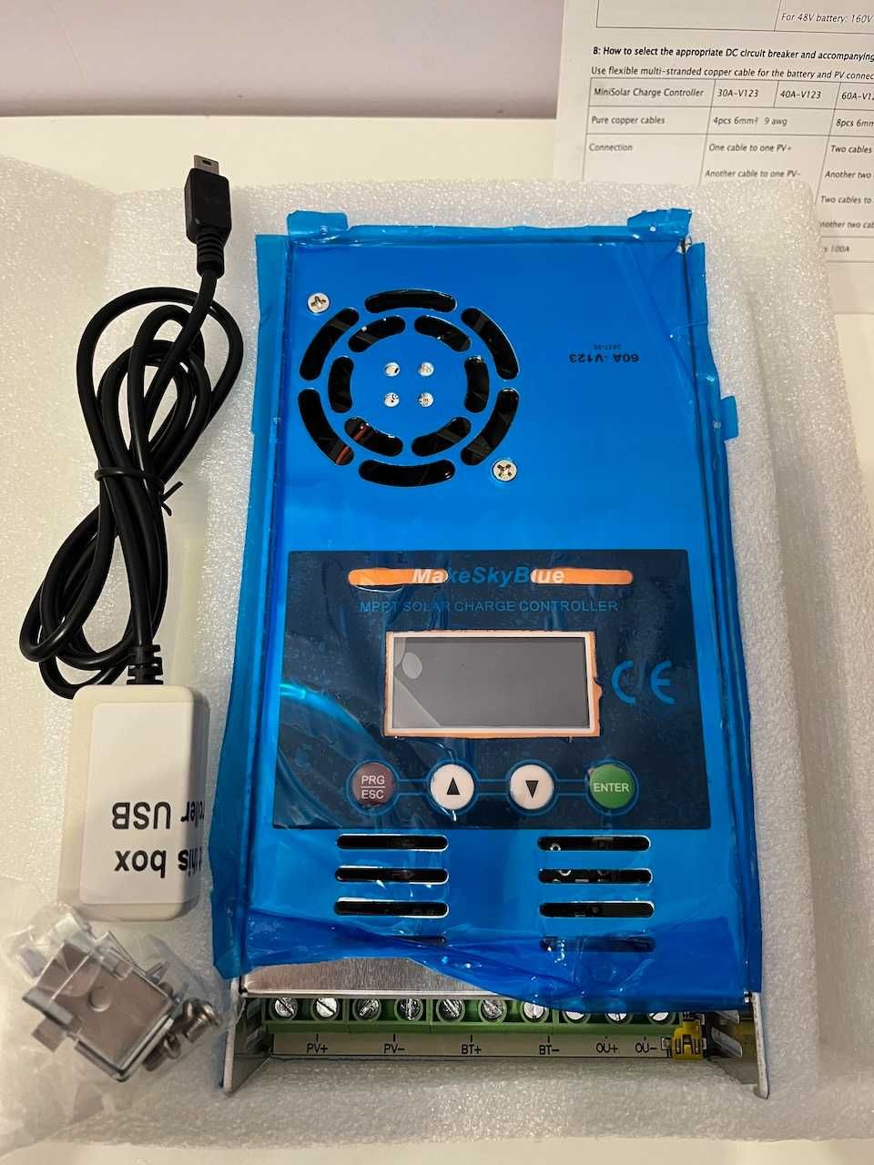 60A V123 WiFi Cloud Box MakeSkyBlue  MPPT  Controller for 12V 24V 48V