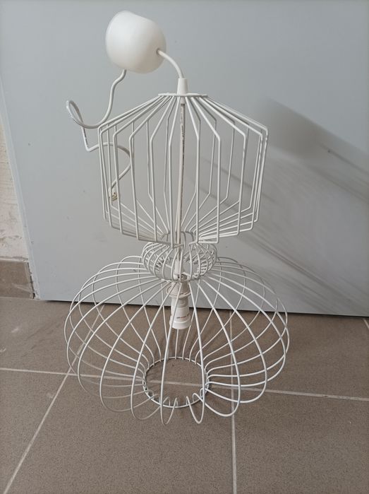 Lampa sufitowa druciana, biała