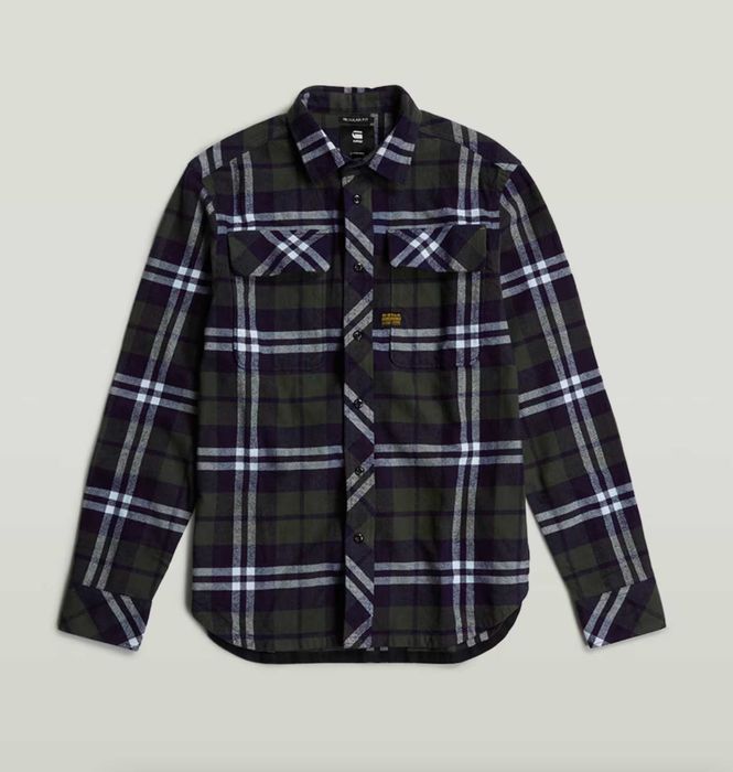 G-Star CPO Regular Shirt картата сорочка (розмір XL)